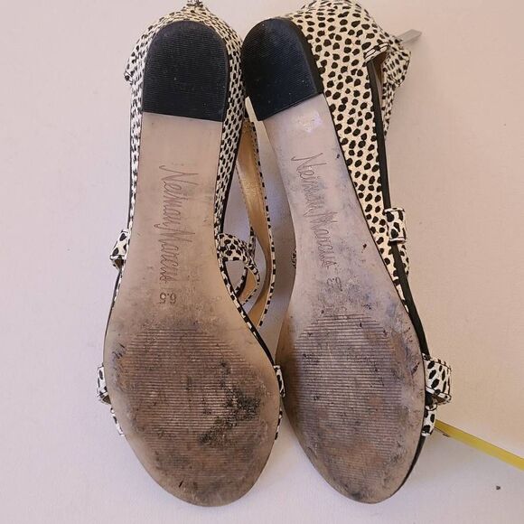 Neiman Marcus Strappy Wedge Sandal Size 6.5 - Picture 11 of 13
